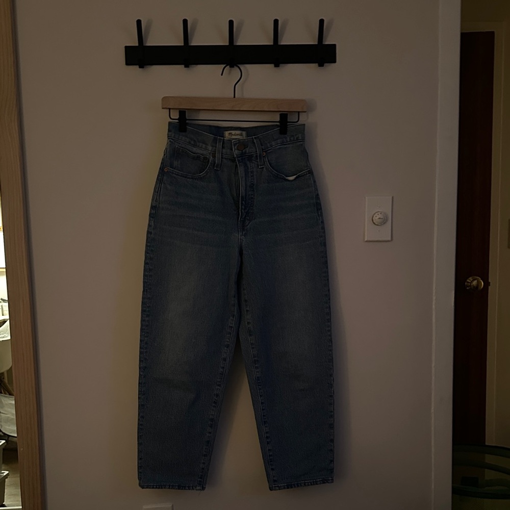 Madewell Balloon Jeans Size 25 High Rise Relaxed Tapered Denim
